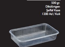 Şeffaf 500Gr Tabak