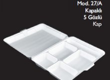 Kapaklı 5 Gözlü Köpük Tabak