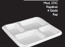 Kapaksız 4 Gözlü Köpük Tabak