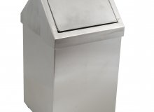 Üçgen İtmeli Metal Çöp Kovası